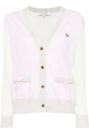 Maison Kitsuné Cardigan mit Logo-Applikation