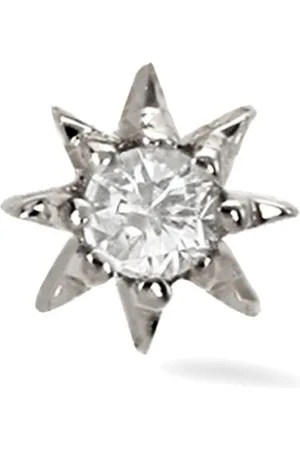 Lark & Berry 14kt Interstellar Starburst Weißgoldohrring
