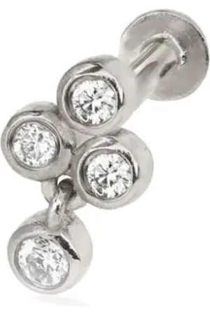 Lark & Berry 14kt Weißgoldohrring mit Diamanten