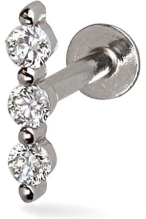 Lark & Berry 18kt Modernist Weißgoldohrstecker mit Diamanten