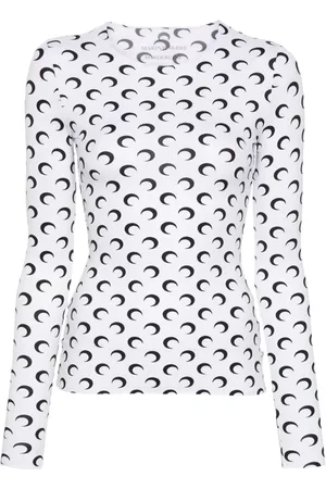 Marine Serre T-Shirt mit Sichelmond-Print
