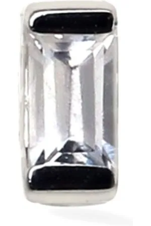 Lark & Berry 14kt Omnis Weißgoldohrring mit Saphir