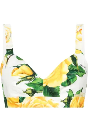 Dolce & Gabbana Cropped-Top mit Rosen-Print
