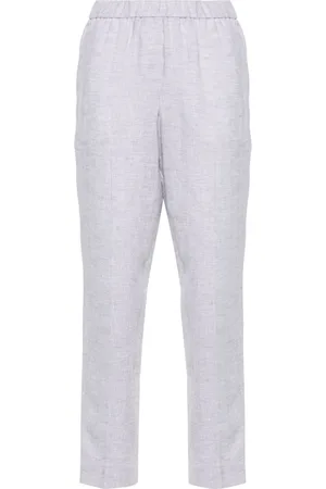 PESERICO SIGN Cropped-Hose aus Leinen