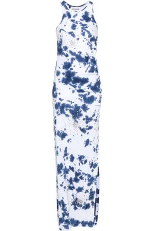 Des Phemmes Kristallverziertes Kleid mit Batikmuster