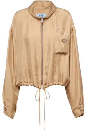 Prada Seidenjacke mit Triangel-Logo