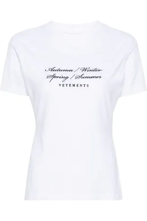 Vetements T-Shirt mit Slogan-Stickerei