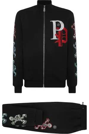 Philipp Plein Jogginganzug mit Skelett-Applikation