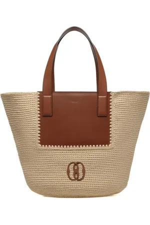 Bally Gewebte Korbtasche mit Logo-Schild