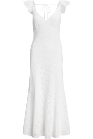 Ralph Lauren Leinenkleid mit Lochstickerei