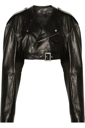 Rick Owens Micro Biker Cropped-Lederjacke