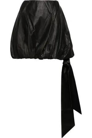 Helmut Lang Kurzer Bubble Lederrock