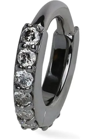 Lark & Berry Kleine 14kt Modernist Goldcreole mit Diamanten
