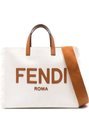 Fendi Canvas-Shopper mit Jacquard-Logo