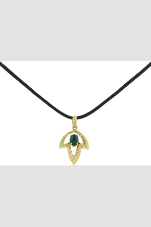 CHAUMET 1970 18kt Gelbgoldanhänger mit Malachit
