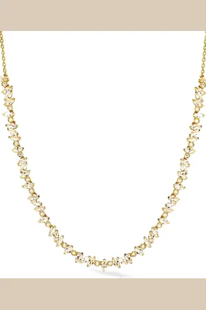 Lark & Berry 14kt Veto Goldhalskette mit Diamanten und Saphir