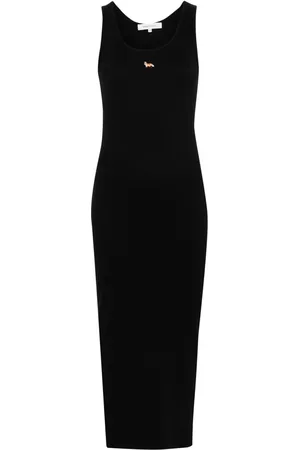 Maison Kitsuné Geripptes Midikleid