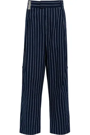 Marina Yee Weite Hose mit Nadelstreifen