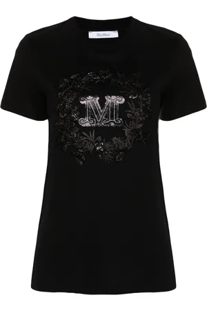 Max Mara Elmo T-Shirt mit Logo-Verzierung