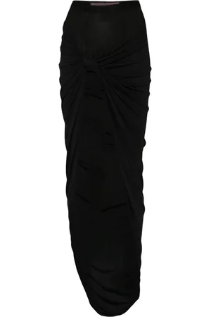 Rick Owens Krepprock mit Knotendetail