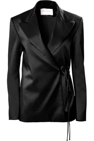 Carolina Herrera Gewickelter Satinblazer