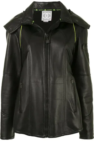 CHANEL 2004 Sport Line Lederjacke mit Kapuze