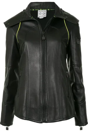 CHANEL 2004 Lederjacke mit Kapuze