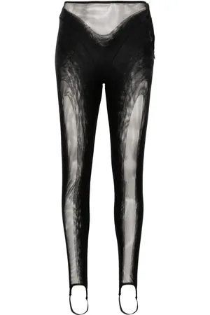 MUGLER Mesh-Leggings mit Steg