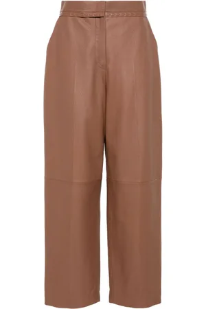 Fendi Gerade Hose aus Leder