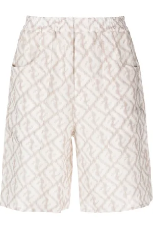 Fendi Shorts aus Leinen mit Print