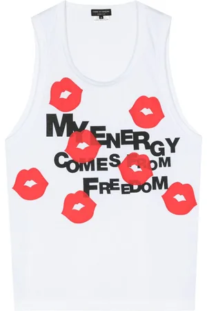 Comme des Garçons Lips Tanktop mit U-Ausschnitt