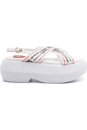Moschino Slingback-Sandalen mit Plateau