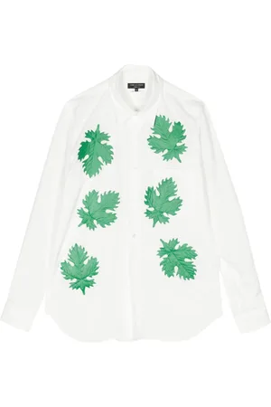 Comme des Garçons Hemd mit Leaves-Applikation