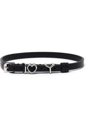 Y / PROJECT Choker aus Leder mit Herzanhänger