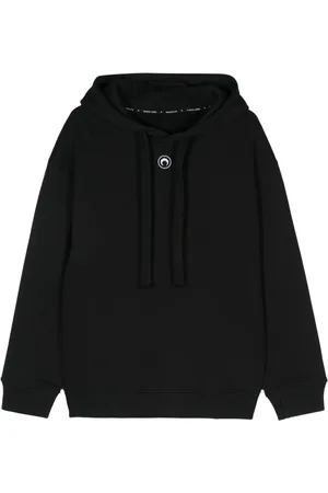 Marine Serre Hoodie mit Crescent Moon-Stickerei