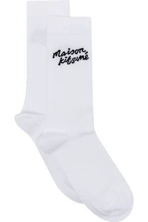 Maison Kitsuné Handwriting Socken mit Logo-Intarsie