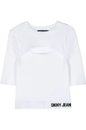 DKNY Geripptes Strickoberteil mit Cut-Out