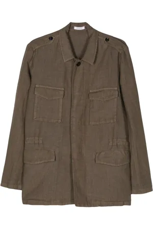 Boglioli Hemdjacke aus Leinen-Chambray