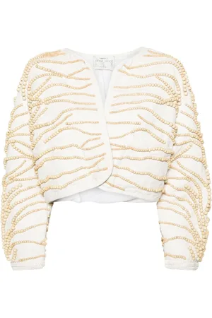 FORTE FORTE Cropped-Jacke mit Perlen