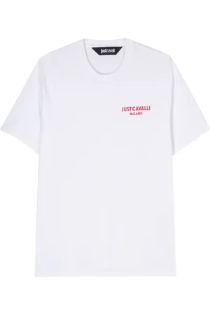 Roberto Cavalli T-Shirt mit beflocktem Logo