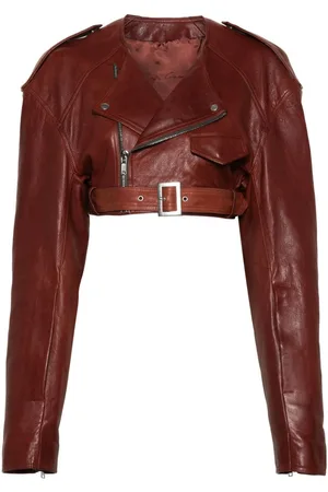 Rick Owens Micro Biker Cropped-Lederjacke