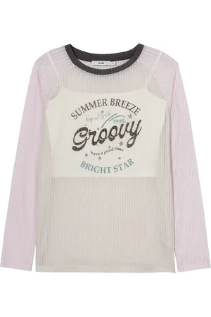 B+AB T-Shirt im Layering-Look mit Slogan