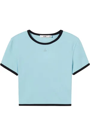 B+AB Cropped-Oberteil mit Kristallen