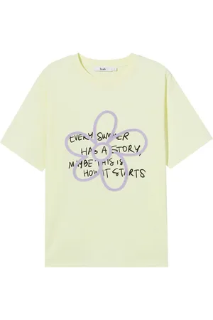 B+AB T-Shirt mit Slogan-Print