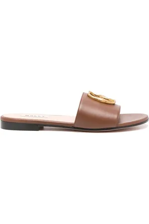 Bally Pantoletten mit Logo-Schild