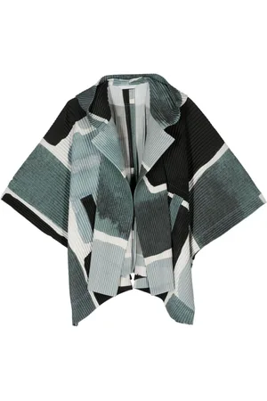Issey Miyake Plissierte Landscape Jacke