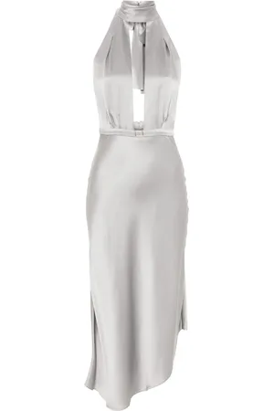 Elisabetta Franchi Asymmetrisches Satinkleid