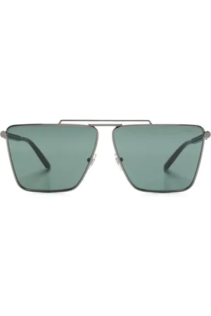 VERSACE Tubular Greca Sonnenbrille mit eckigem Gestell