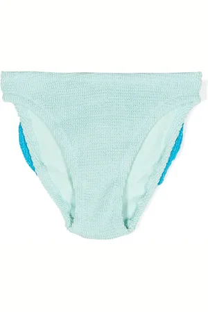 MC2 SAINT BARTH Lurex-Bikinihöschen mit Knitteroptik