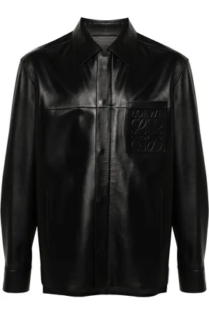 Loewe Lederjacke mit Logo-Prägung